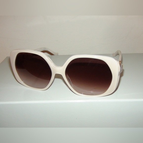 NWOC Judith Leiber Opal Cream Ivory Jeweled Sunglasses main image 8